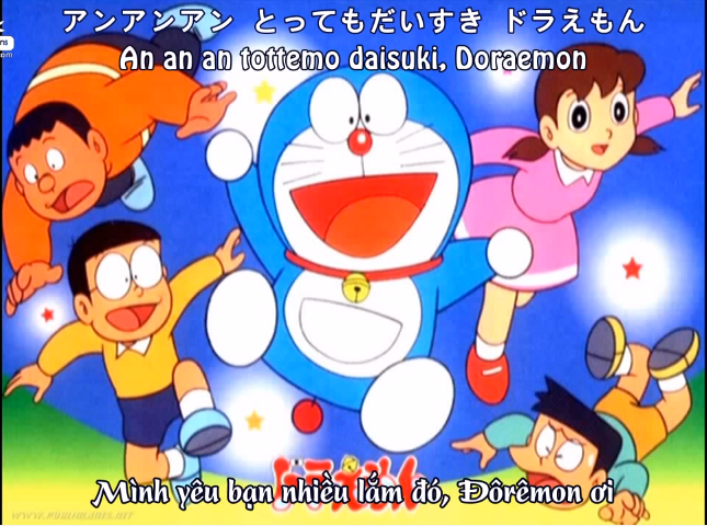 Học từ vựng tiếng Nhật qua bài hát Doraemon