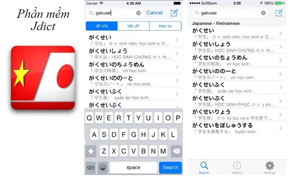 Phần mềm học tiếng Nhật jdict