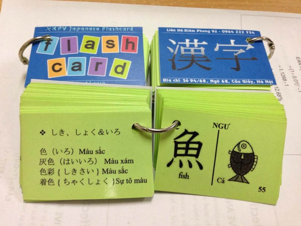 Học từ vựng tiếng Nhật bằng flashcard